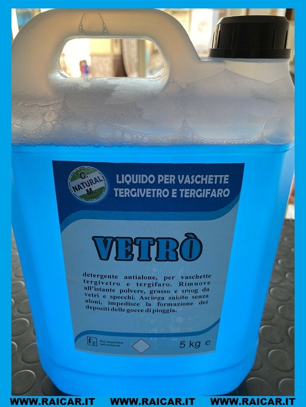 Detergente antialone vaschette Auto Vetri Liquido LavaVetri Vetró  TERGIVETRO 5kg – RAI.CAR.