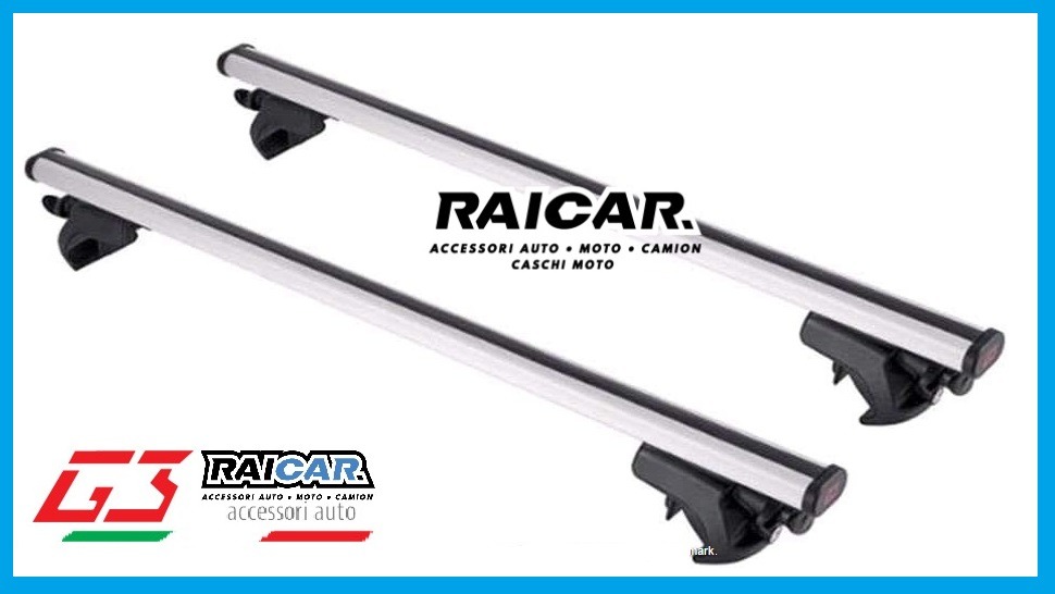 Barre portatutto da tetto auto railing aperti 110cm alluminio con kit  chiavi serratura antifurto cod g3 60010 – RAI.CAR.